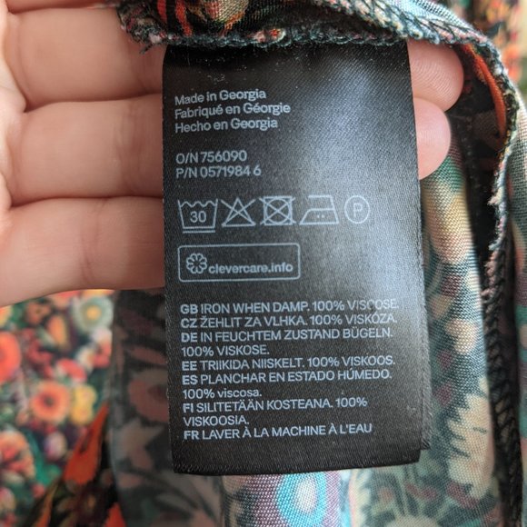 Floral Bell Wide Sleeve Dress H&M sz6 multicolor - Picture 5 of 9